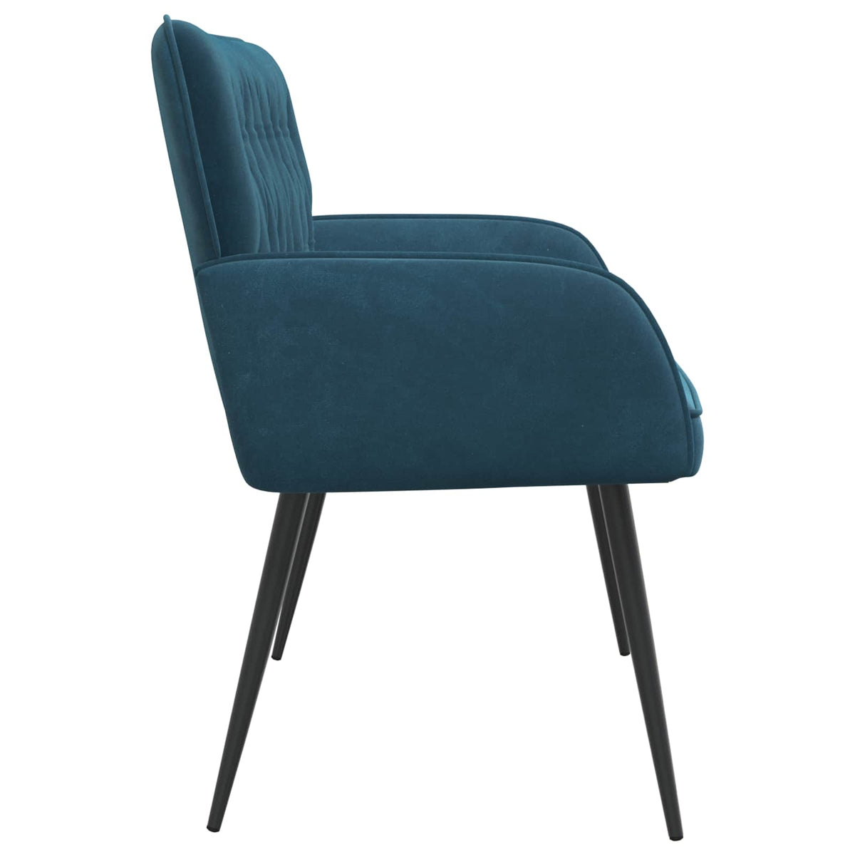 vidaXL Sofa dwuosobowa z metalowymi nóżkami 2-osobowy niebieski Welur