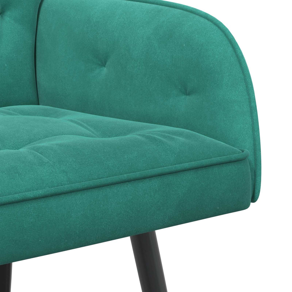 vidaXL Sofa dwuosobowa z metalowymi nóżkami 2-osobowy Turkusowy Welur