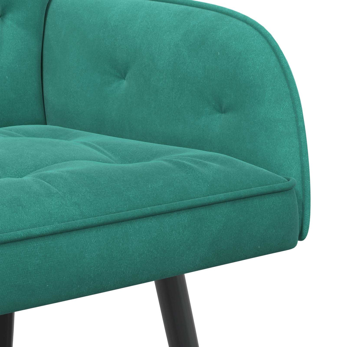 vidaXL Sofa dwuosobowa z metalowymi nóżkami 2-osobowy Turkusowy Welur