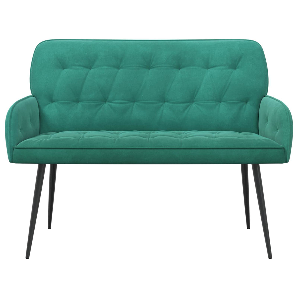 vidaXL Sofa dwuosobowa z metalowymi nóżkami 2-osobowy Turkusowy Welur