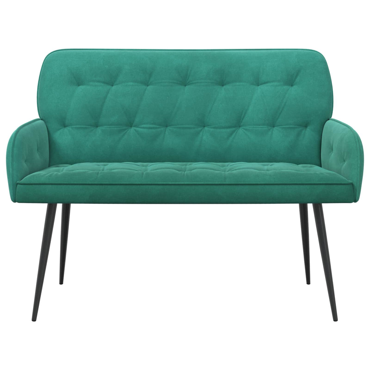 vidaXL Sofa dwuosobowa z metalowymi nóżkami 2-osobowy Turkusowy Welur