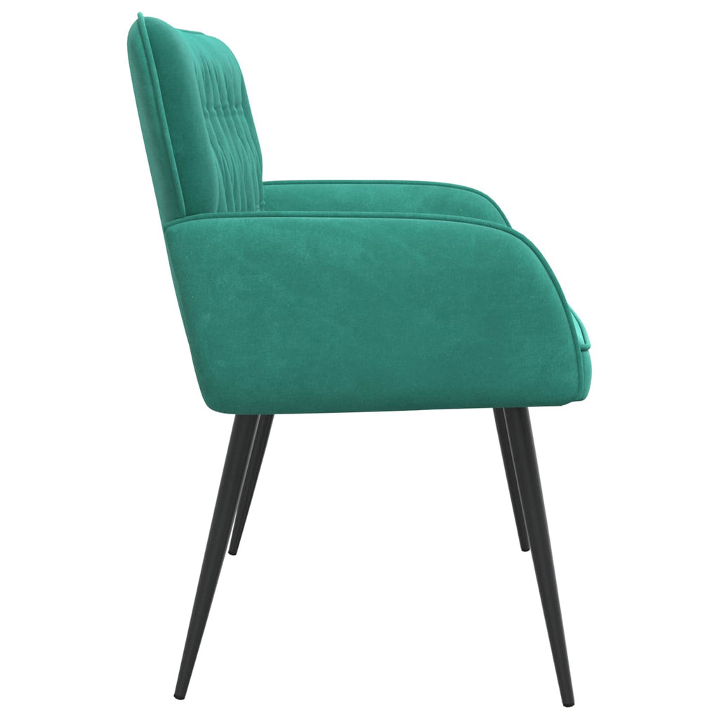 vidaXL Sofa dwuosobowa z metalowymi nóżkami 2-osobowy Turkusowy Welur