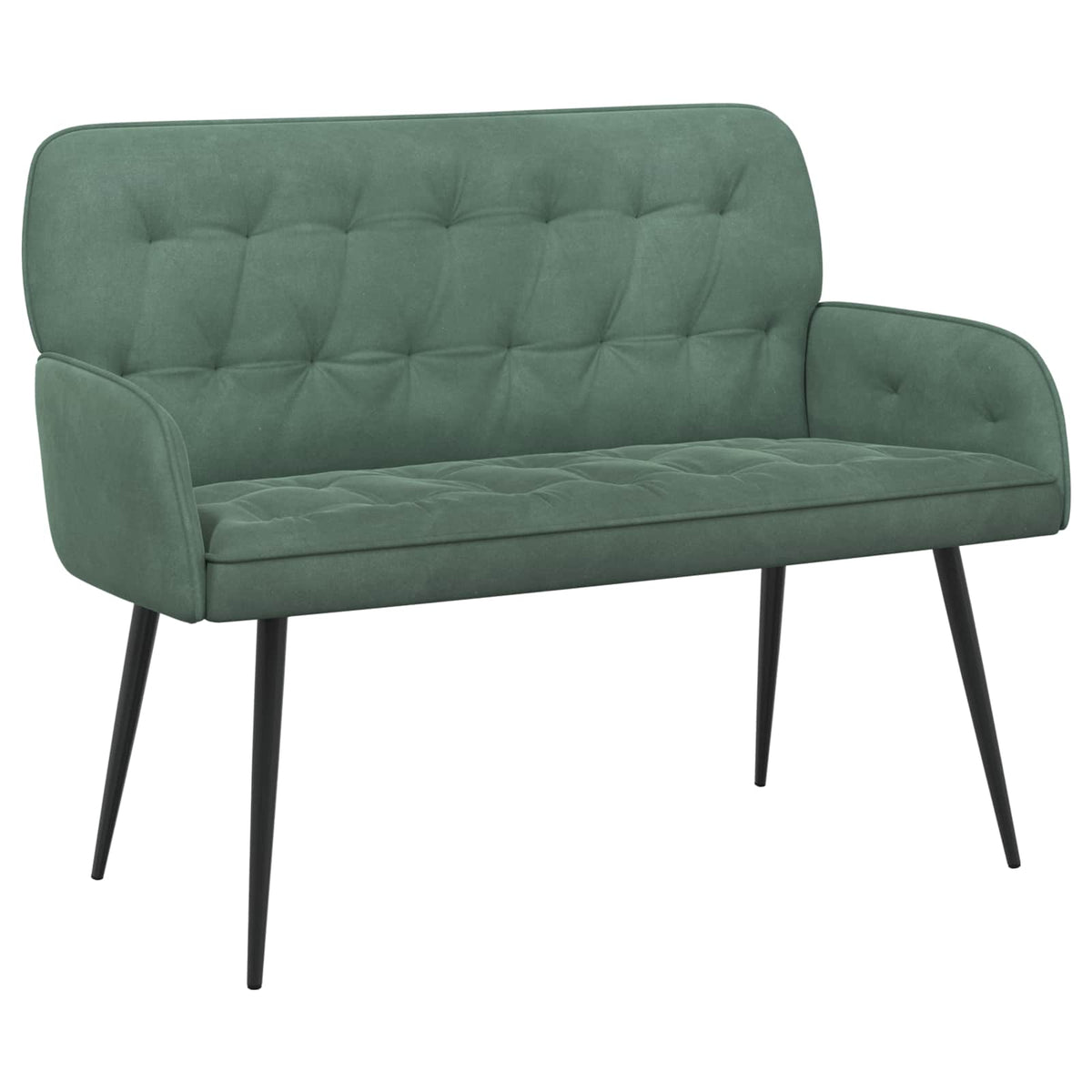 vidaXL Sofa dwuosobowa z metalowymi nóżkami 2-osobowy Zielony morski