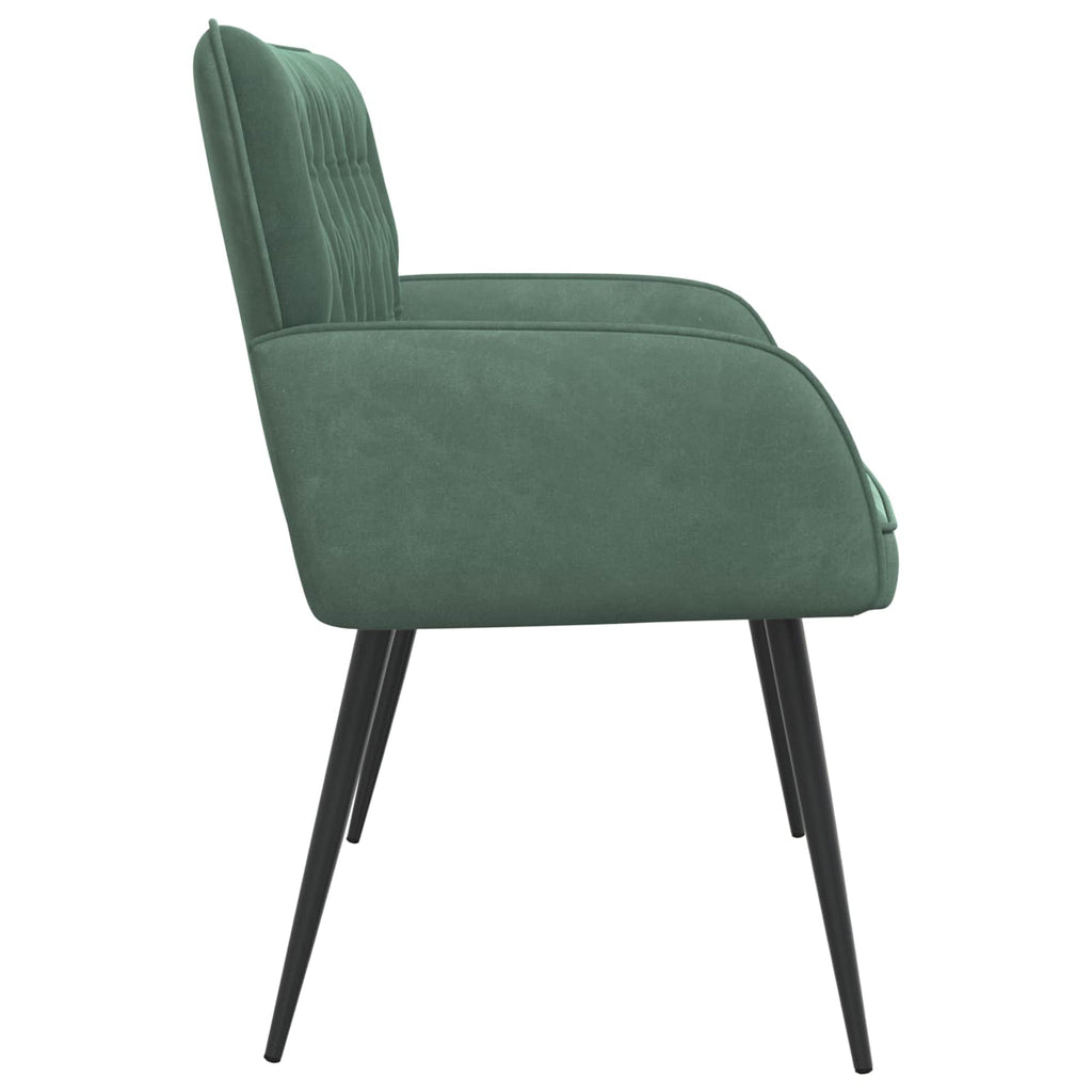 vidaXL Sofa dwuosobowa z metalowymi nóżkami 2-osobowy Zielony morski
