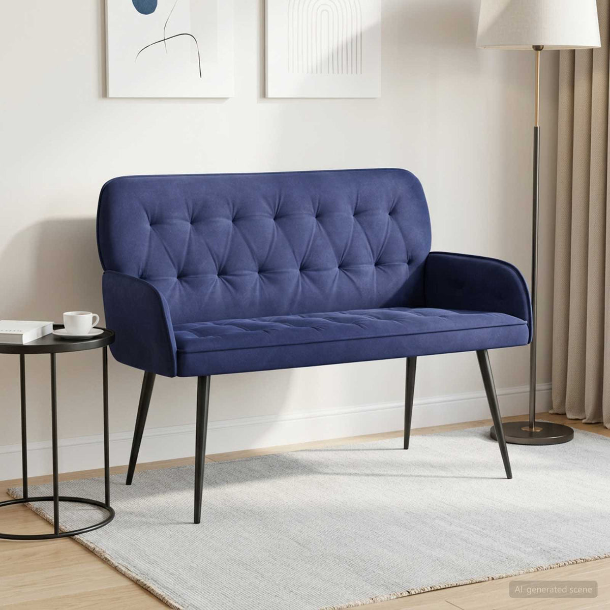 vidaXL Sofa dwuosobowa z metalowymi nóżkami 2-osobowy