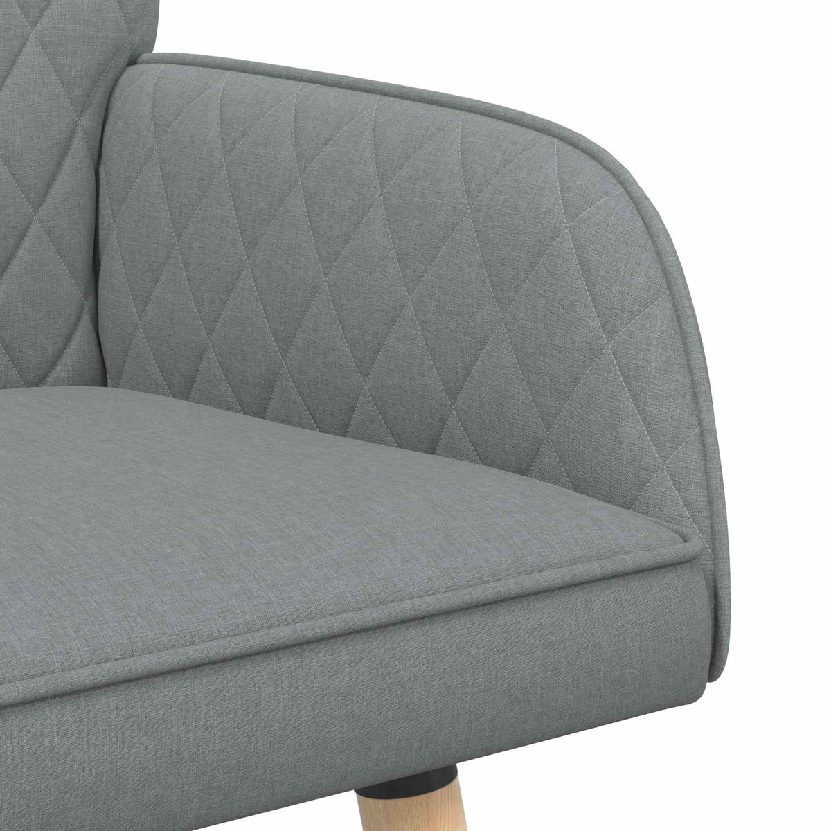 vidaXL Sofa dwuosobowa na nogach z litego drewna 2-osobowy jasnoszary