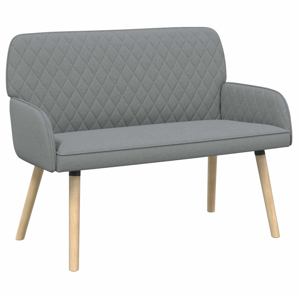 vidaXL Sofa dwuosobowa na nogach z litego drewna 2-osobowy jasnoszary