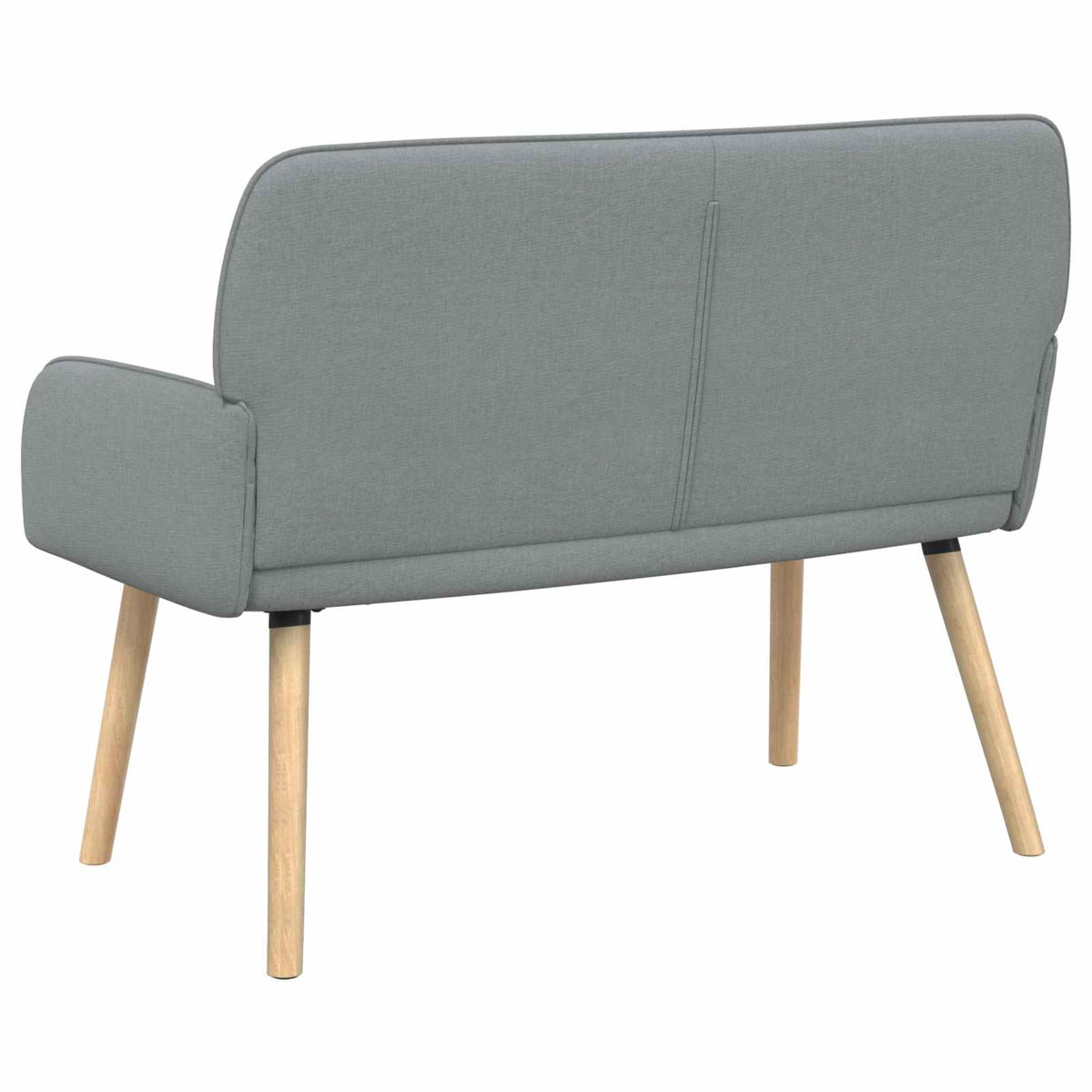 vidaXL Sofa dwuosobowa na nogach z litego drewna 2-osobowy jasnoszary