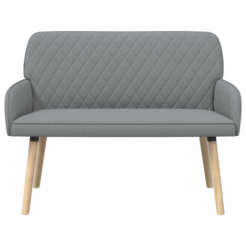 vidaXL Sofa dwuosobowa na nogach z litego drewna 2-osobowy jasnoszary