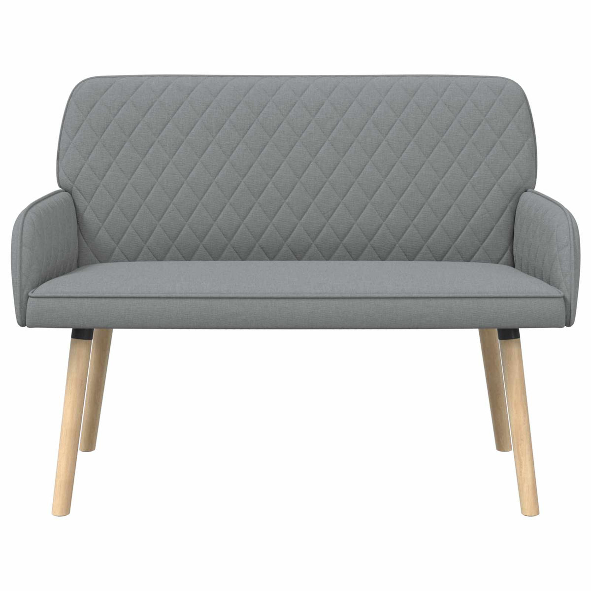 vidaXL Sofa dwuosobowa na nogach z litego drewna 2-osobowy jasnoszary