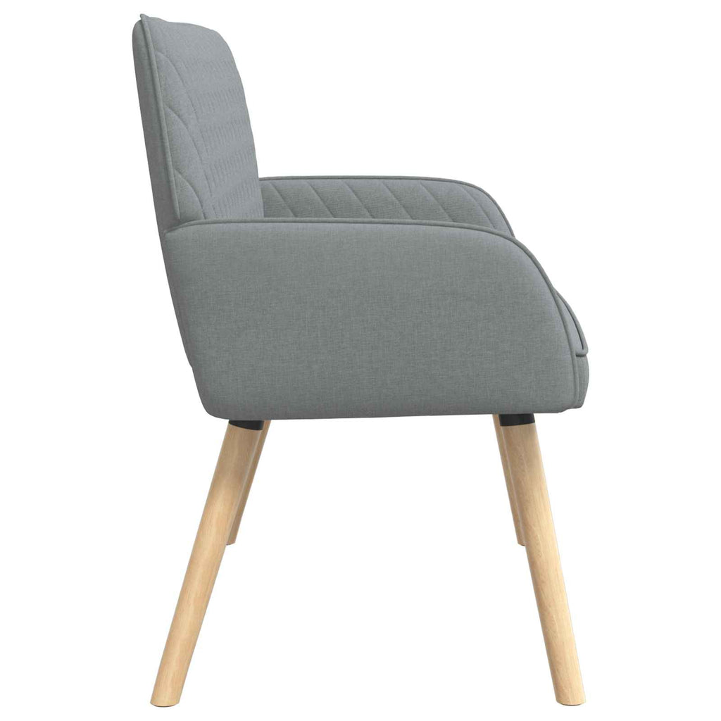 vidaXL Sofa dwuosobowa na nogach z litego drewna 2-osobowy jasnoszary