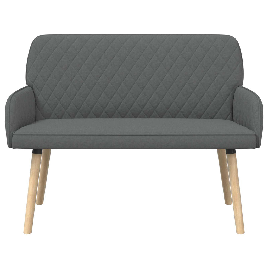 vidaXL Sofa dwuosobowa na nogach z litego drewna 2-osobowy ciemnoszary