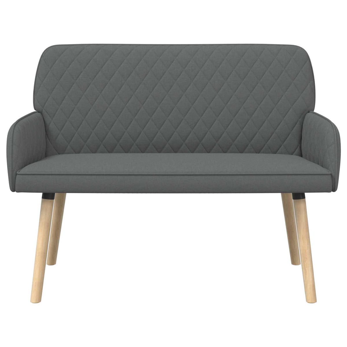 vidaXL Sofa dwuosobowa na nogach z litego drewna 2-osobowy ciemnoszary