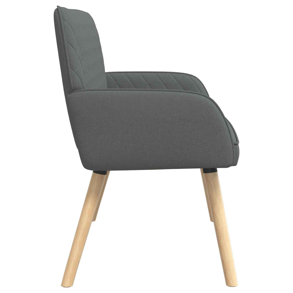 vidaXL Sofa dwuosobowa na nogach z litego drewna 2-osobowy ciemnoszary