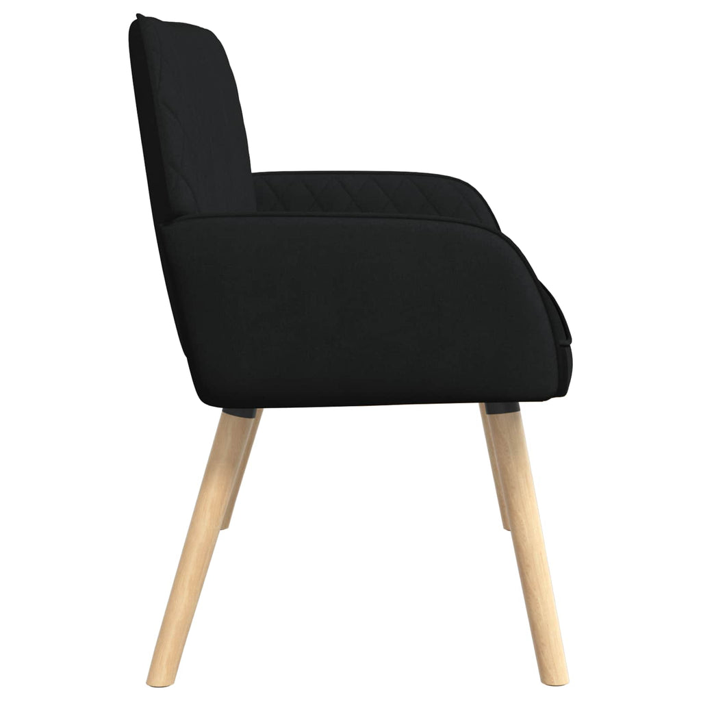vidaXL Sofa dwuosobowa na nogach z litego drewna 2-osobowy Czarny
