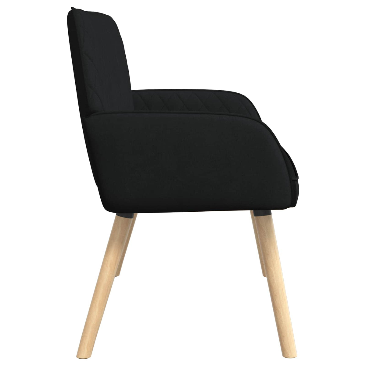 vidaXL Sofa dwuosobowa na nogach z litego drewna 2-osobowy Czarny