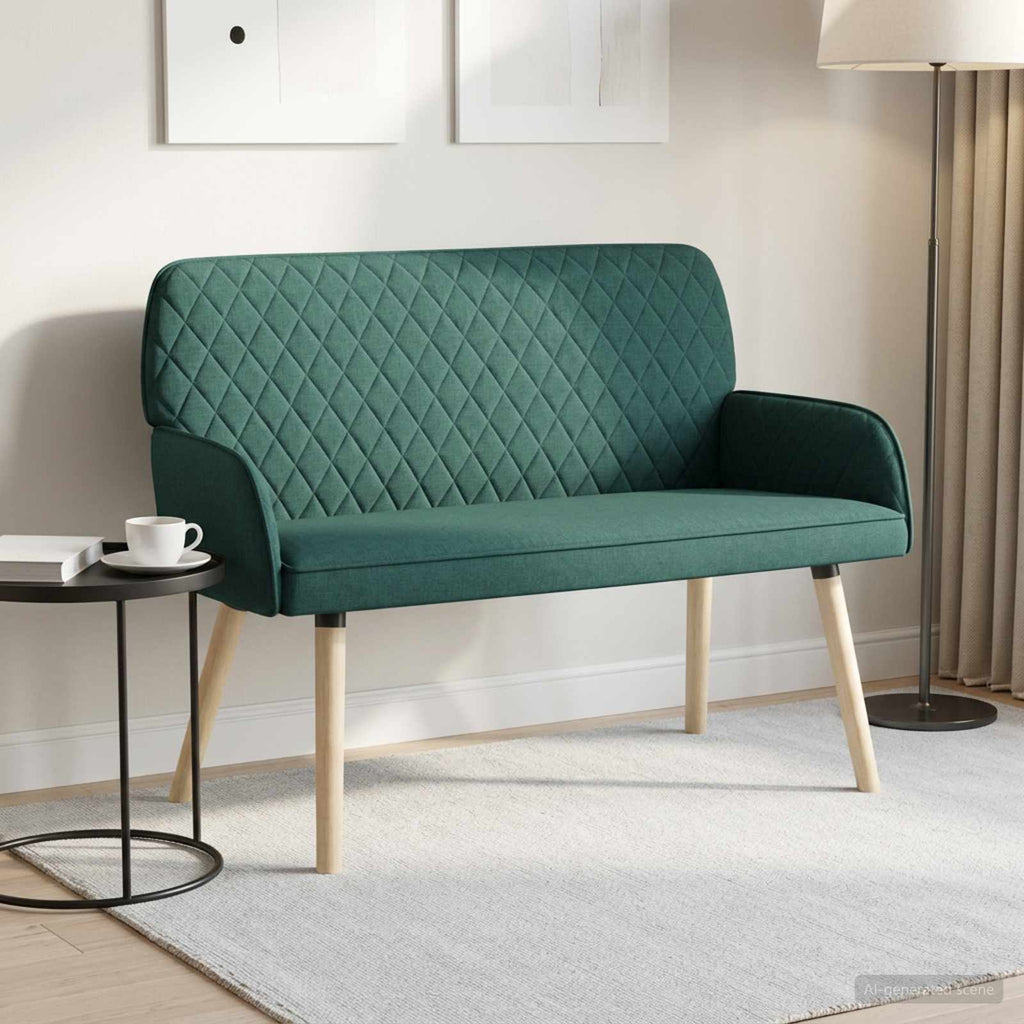 vidaXL Sofa dwuosobowa na nogach z litego drewna 2-osobowy