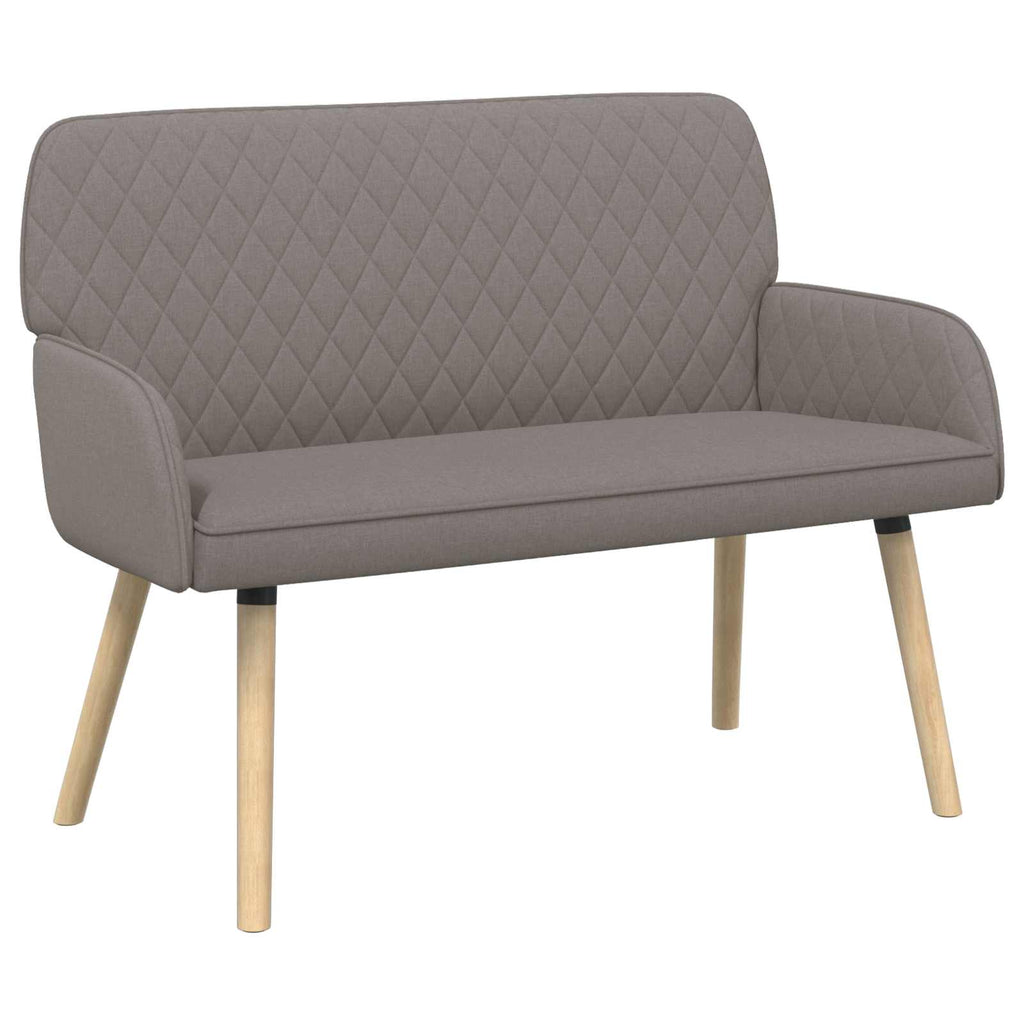 vidaXL Sofa dwuosobowa na nogach z litego drewna 2-osobowy Szarobeżowy
