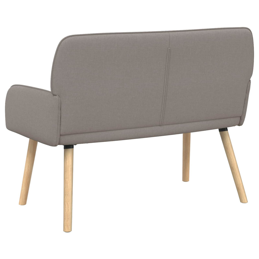 vidaXL Sofa dwuosobowa na nogach z litego drewna 2-osobowy Szarobeżowy