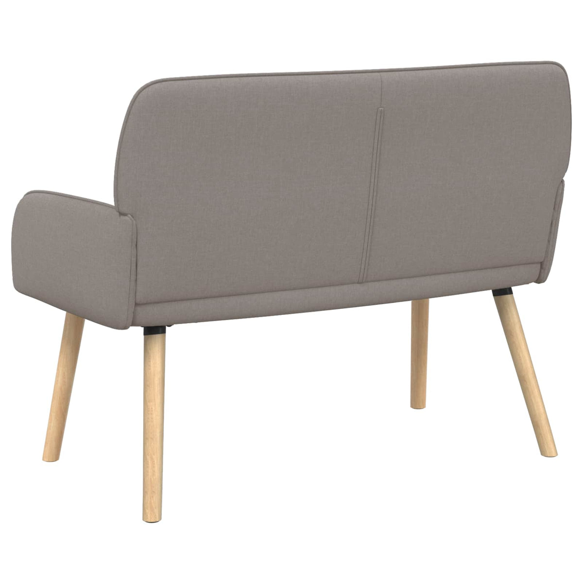 vidaXL Sofa dwuosobowa na nogach z litego drewna 2-osobowy Szarobeżowy