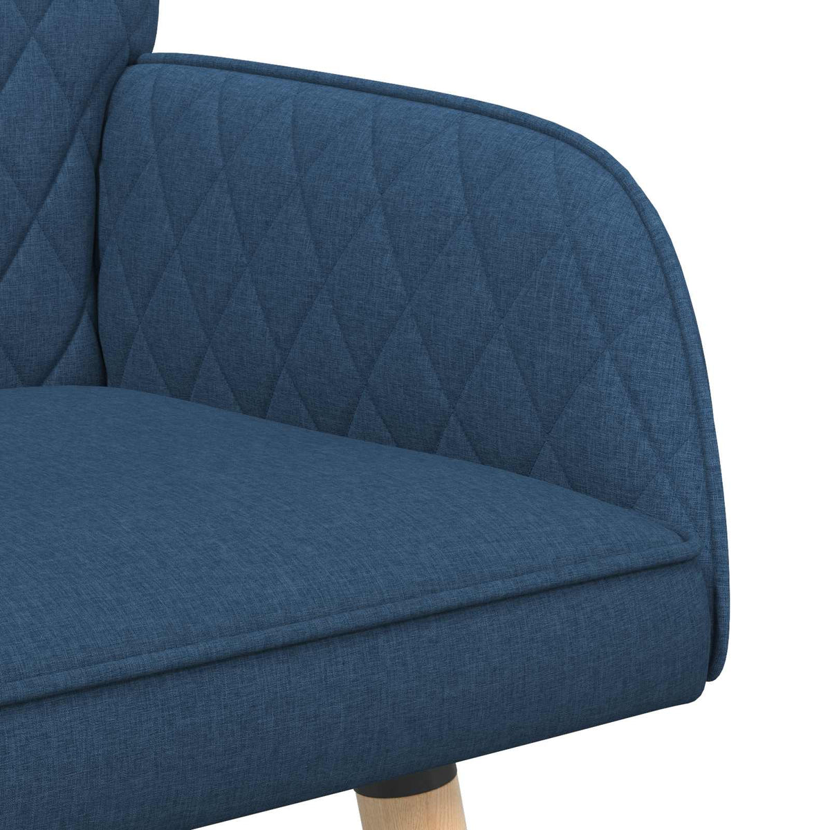 vidaXL Sofa dwuosobowa na nogach z litego drewna 2-osobowy niebieski