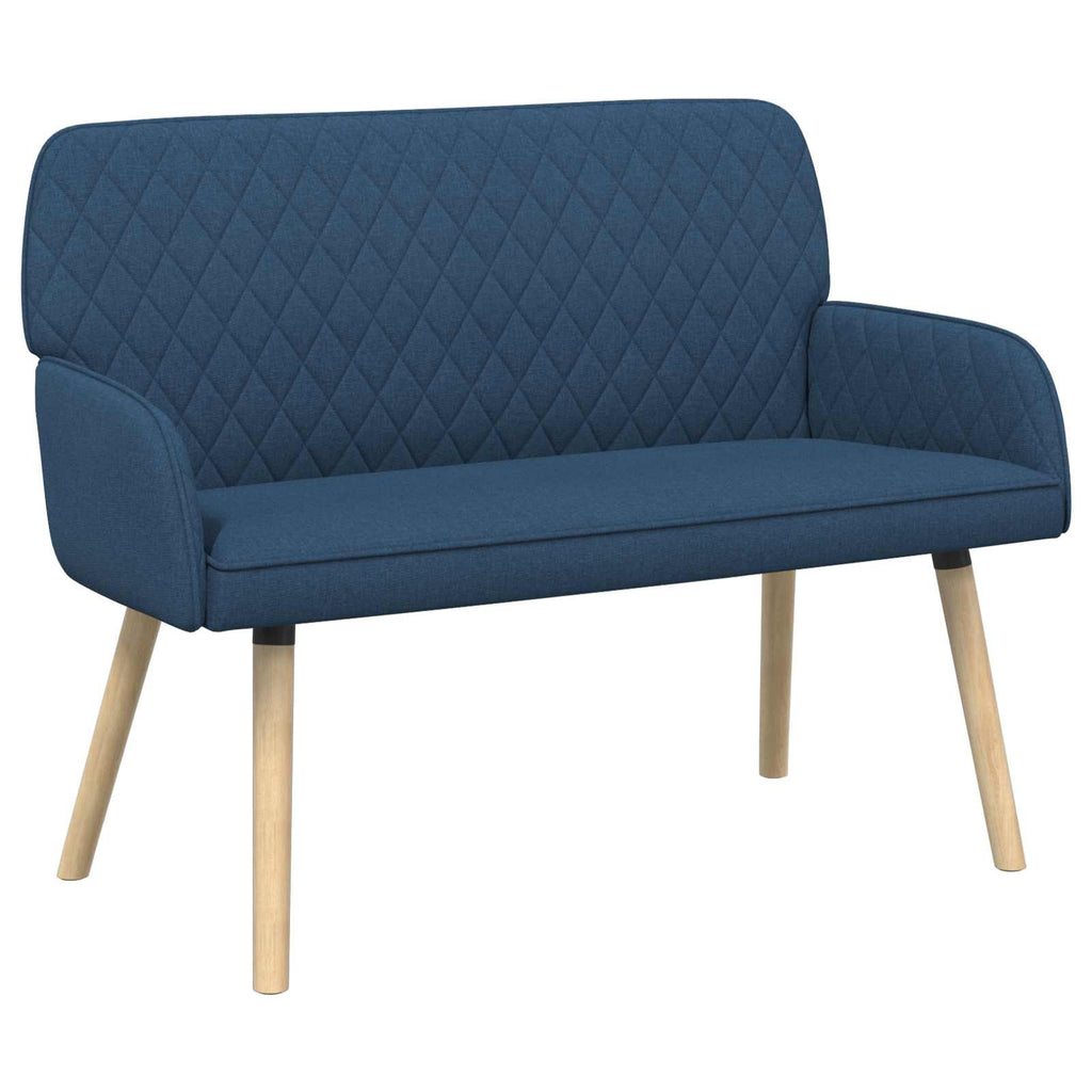 vidaXL Sofa dwuosobowa na nogach z litego drewna 2-osobowy niebieski