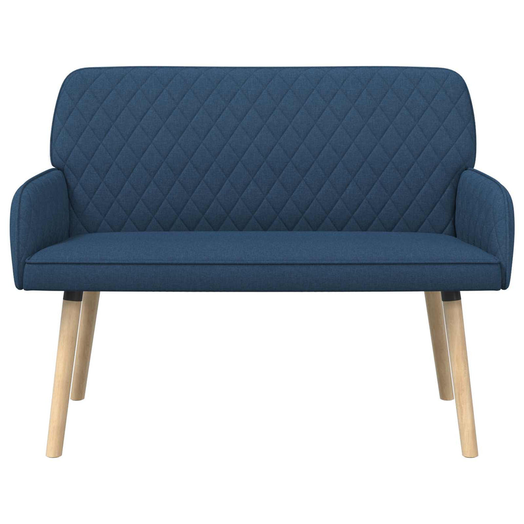 vidaXL Sofa dwuosobowa na nogach z litego drewna 2-osobowy niebieski