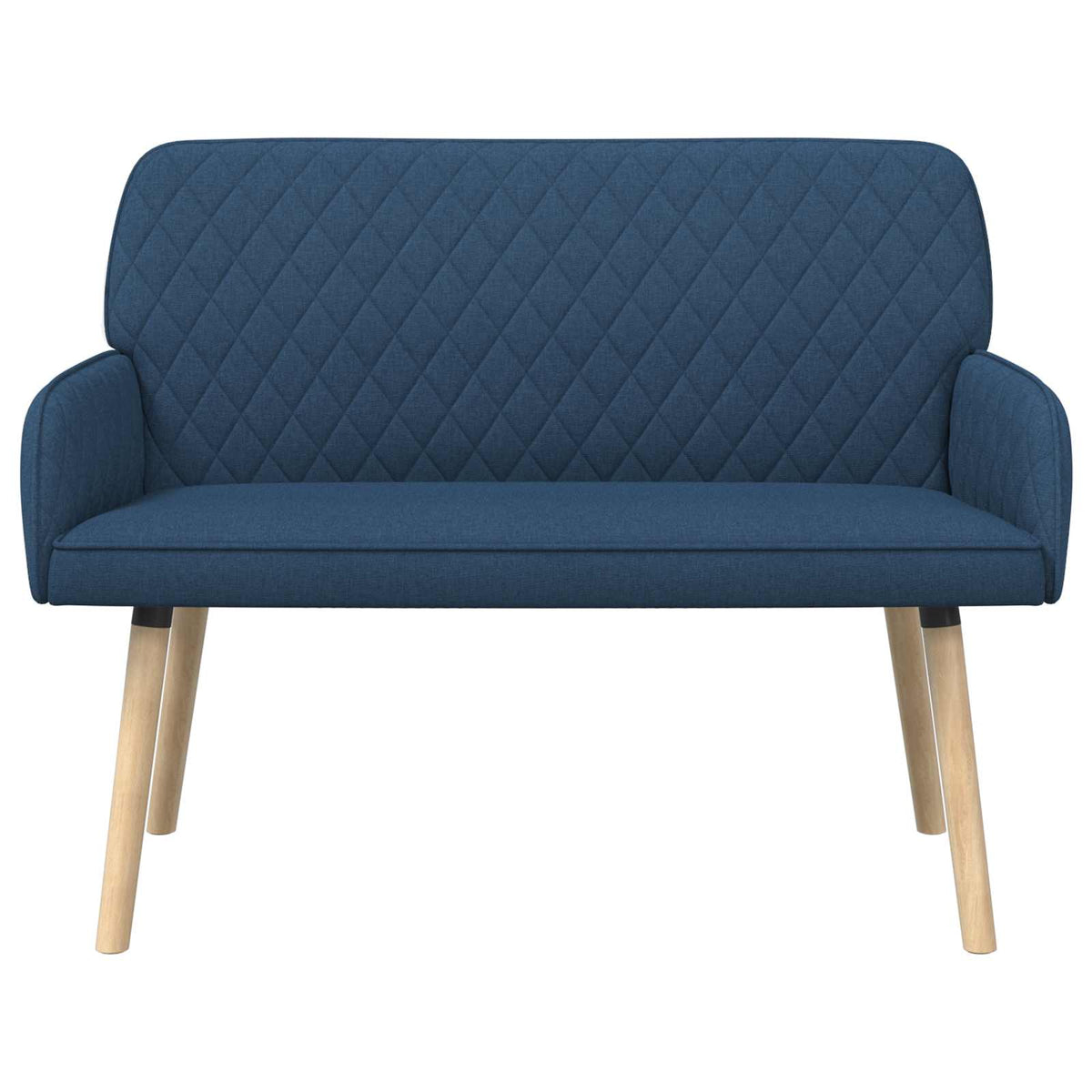 vidaXL Sofa dwuosobowa na nogach z litego drewna 2-osobowy niebieski