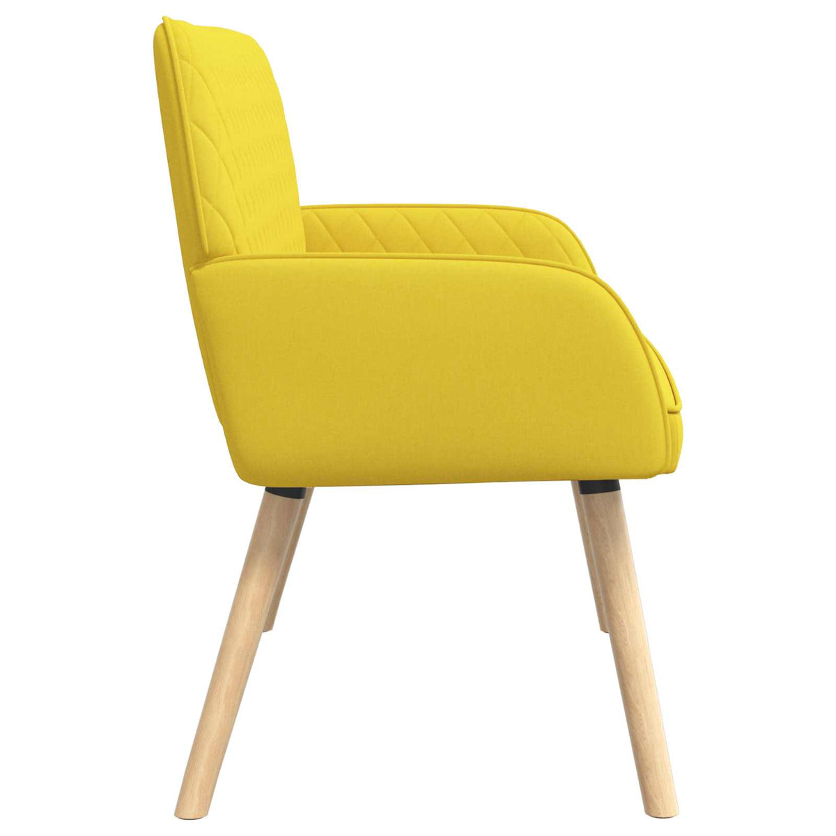vidaXL Sofa dwuosobowa na nogach z litego drewna 2-osobowy Jasnożółty