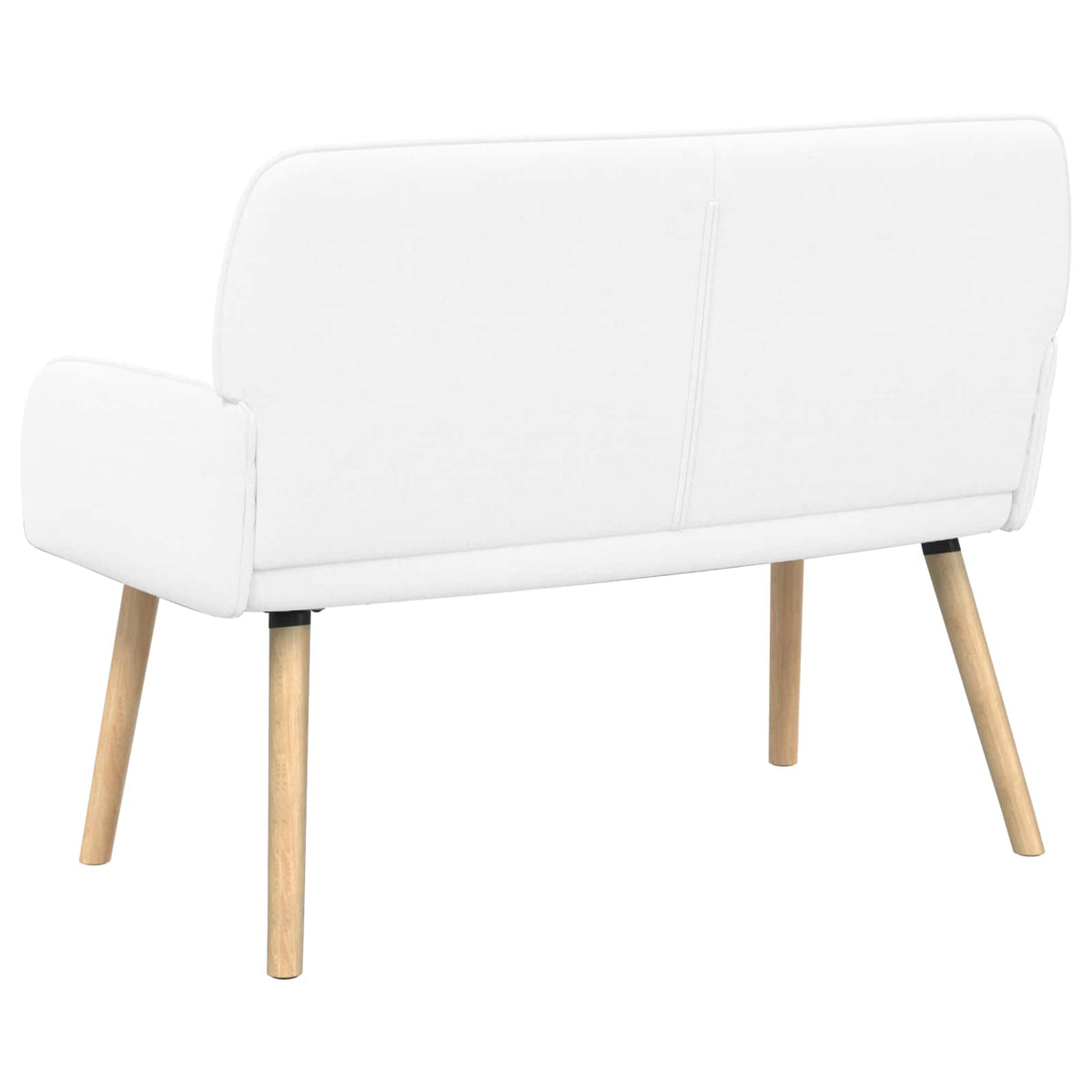 vidaXL Sofa dwuosobowa na nogach z litego drewna 2-osobowy Biały