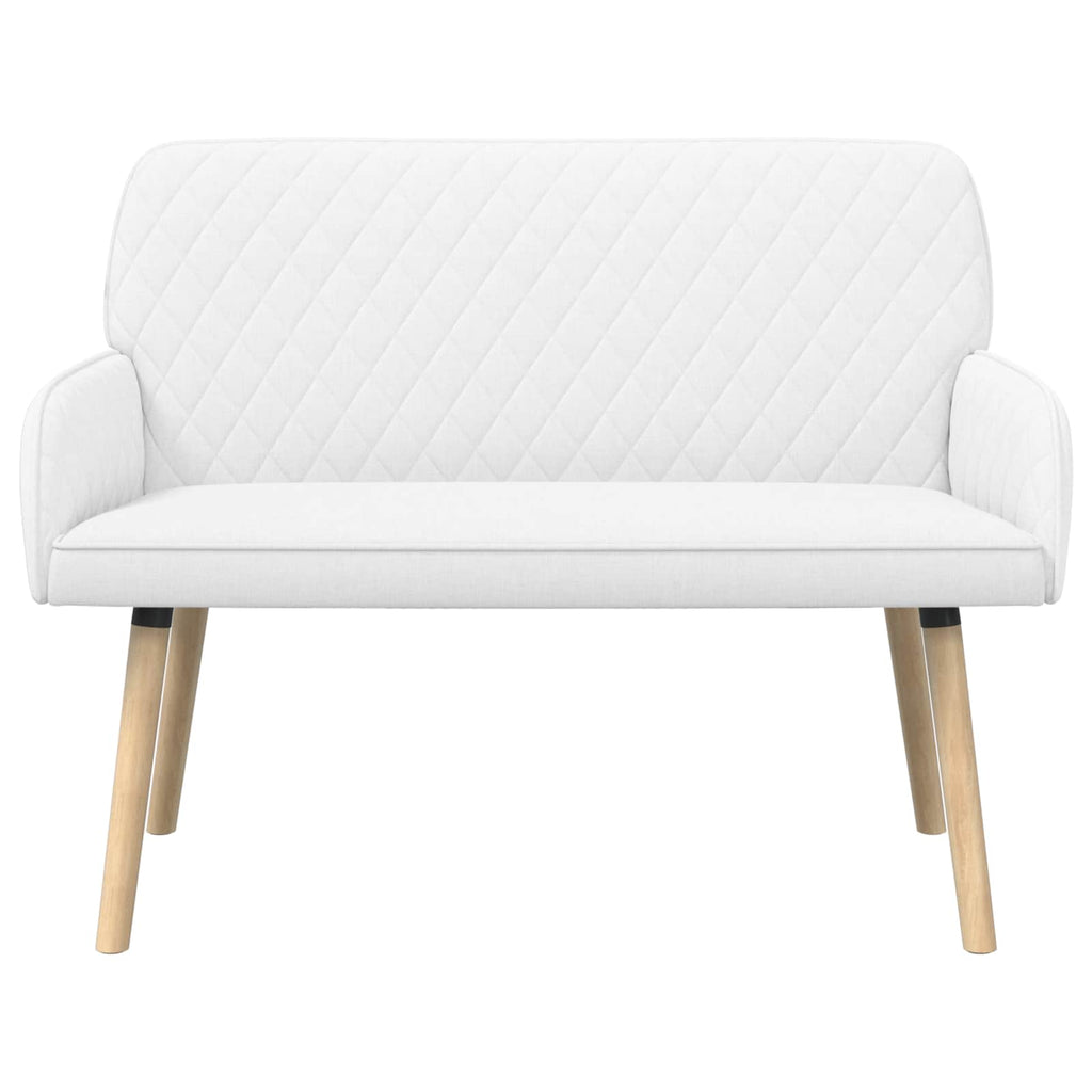 vidaXL Sofa dwuosobowa na nogach z litego drewna 2-osobowy Biały