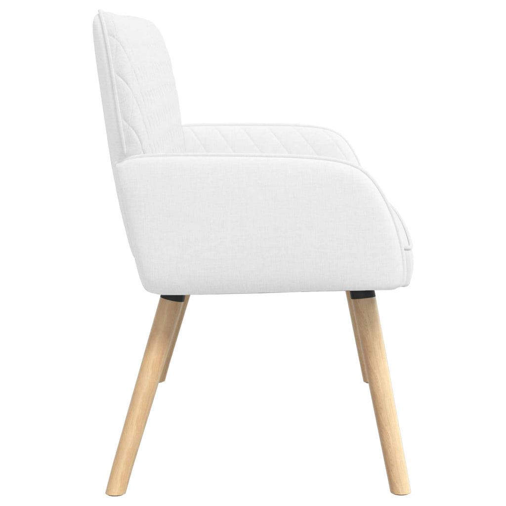 vidaXL Sofa dwuosobowa na nogach z litego drewna 2-osobowy Biały