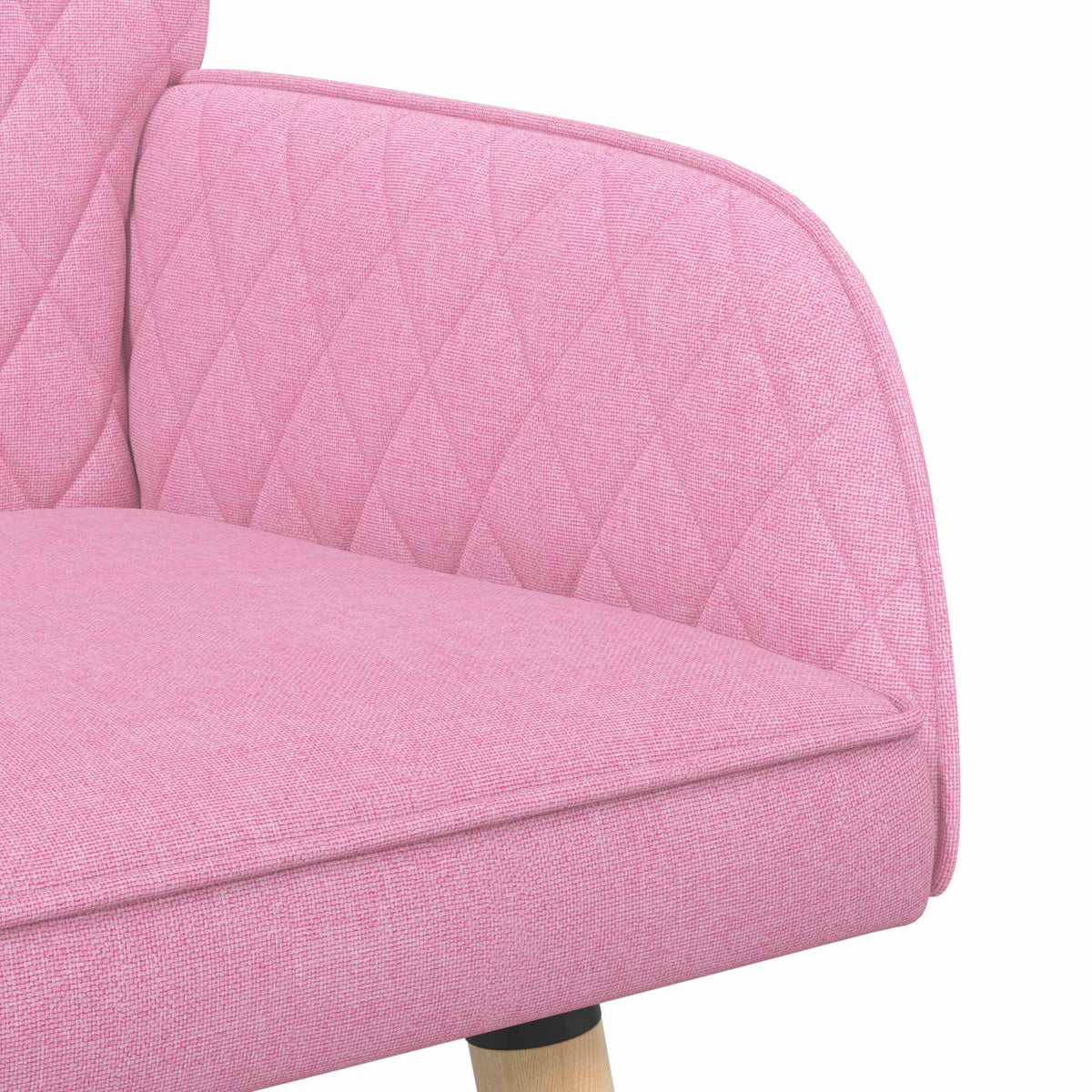 vidaXL Sofa dwuosobowa na nogach z litego drewna 2-osobowy różowy