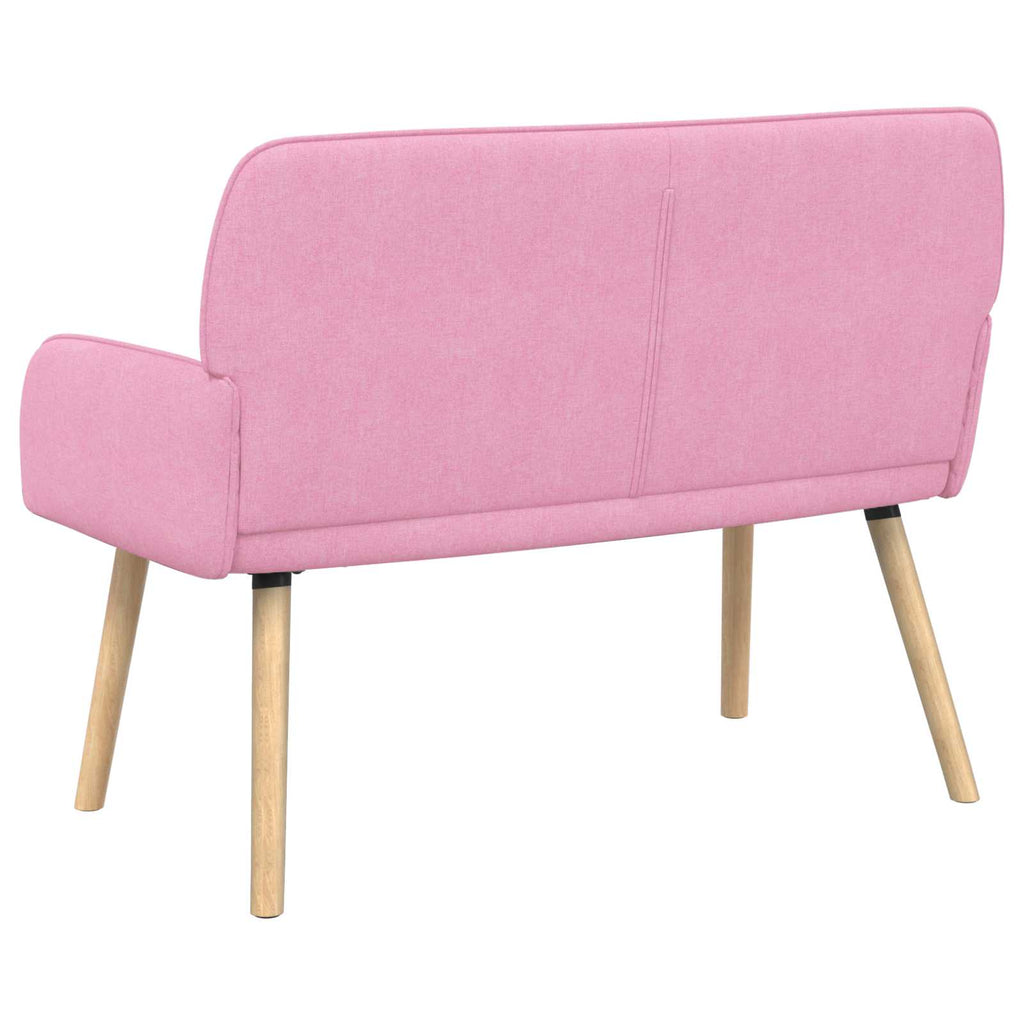 vidaXL Sofa dwuosobowa na nogach z litego drewna 2-osobowy różowy