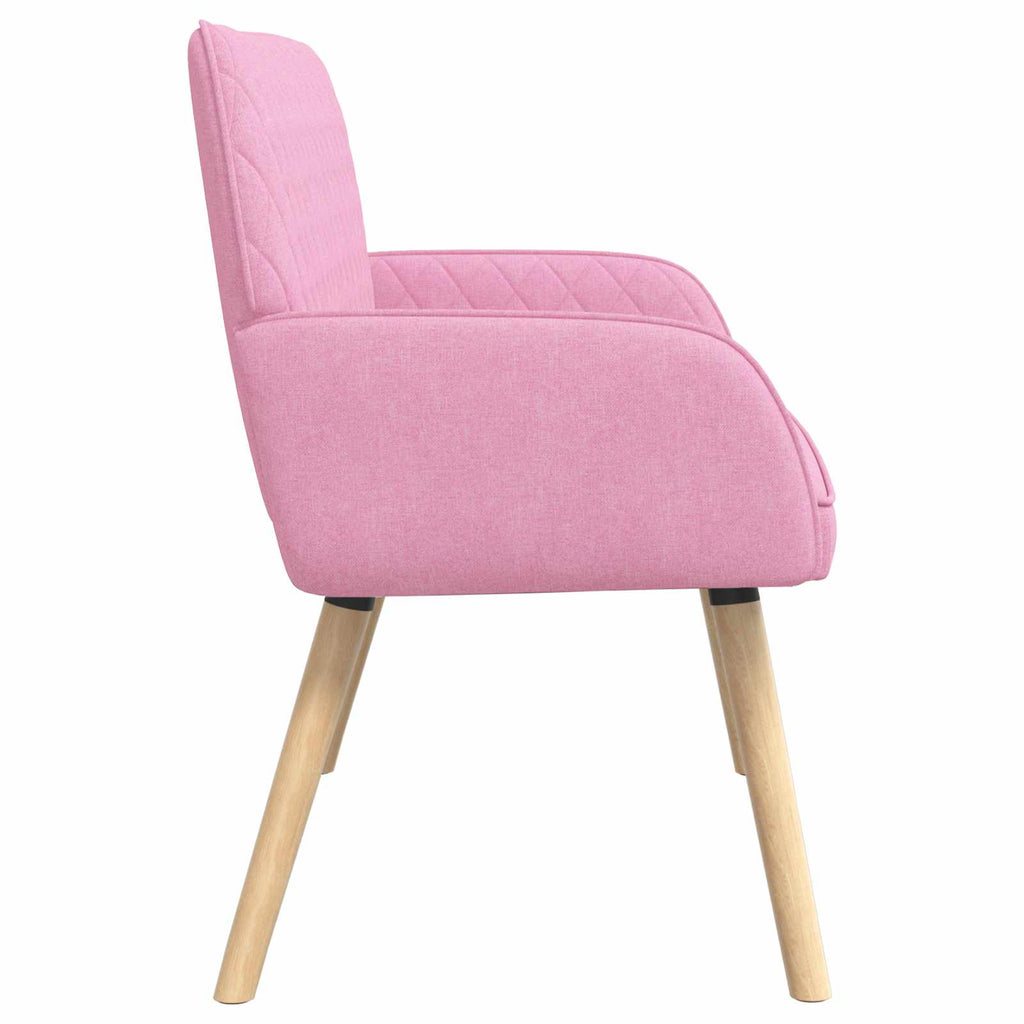 vidaXL Sofa dwuosobowa na nogach z litego drewna 2-osobowy różowy