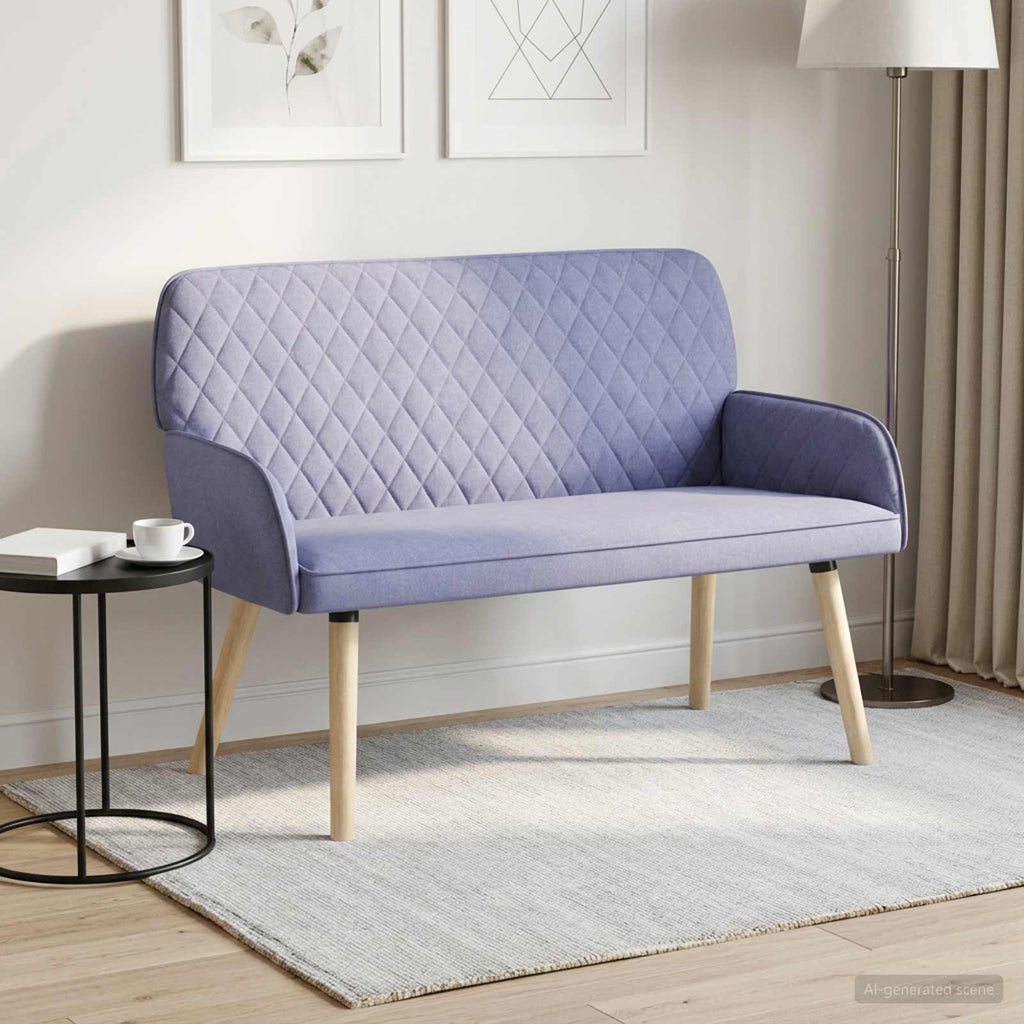 vidaXL Sofa dwuosobowa na nogach z litego drewna 2-osobowy