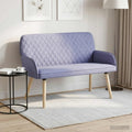 vidaXL Sofa dwuosobowa na nogach z litego drewna 2-osobowy