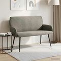 vidaXL Sofa dwuosobowa na metalowych nóżkach 2-osobowy jasnoszary