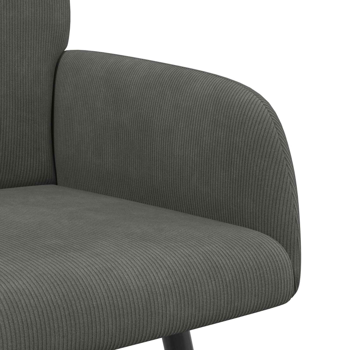 vidaXL Sofa dwuosobowa na metalowych nóżkach 2-osobowy ciemnoszary