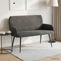 vidaXL Sofa dwuosobowa na metalowych nóżkach 2-osobowy ciemnoszary