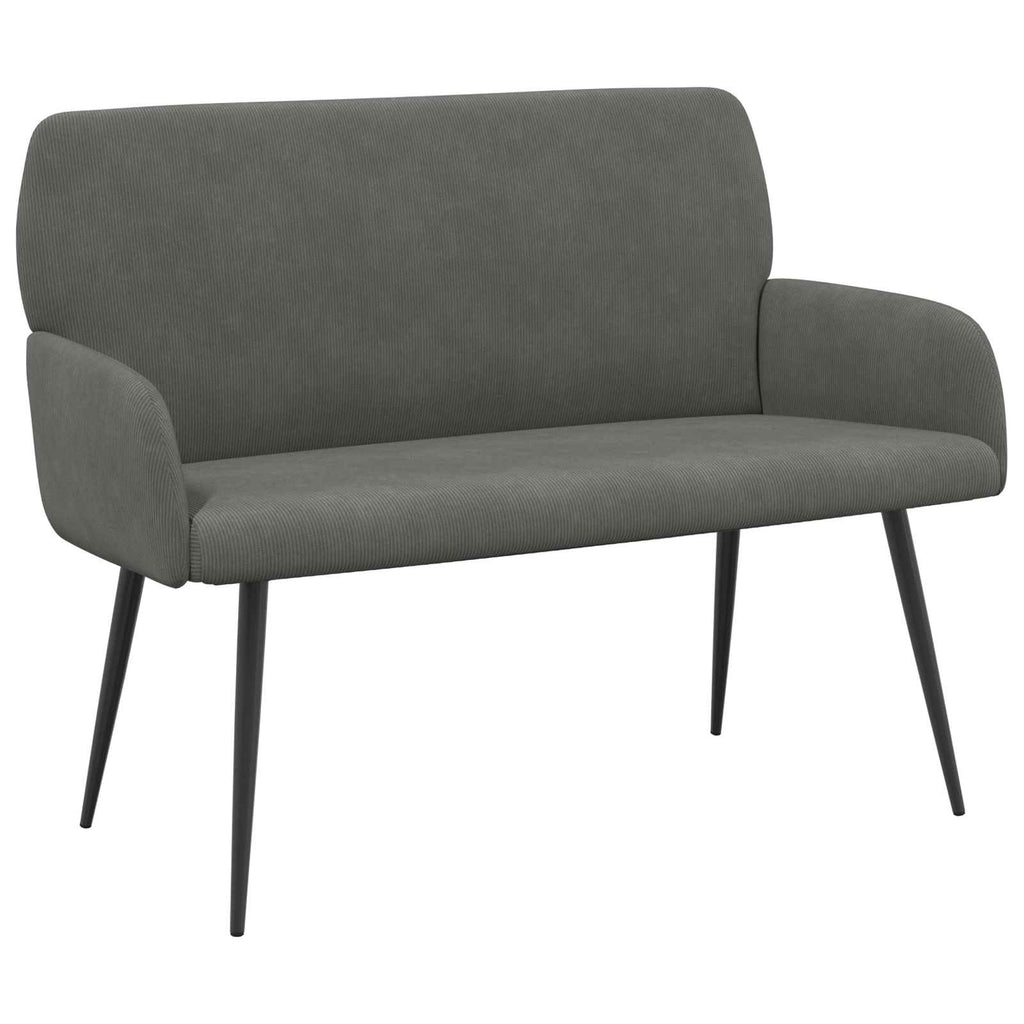 vidaXL Sofa dwuosobowa na metalowych nóżkach 2-osobowy ciemnoszary