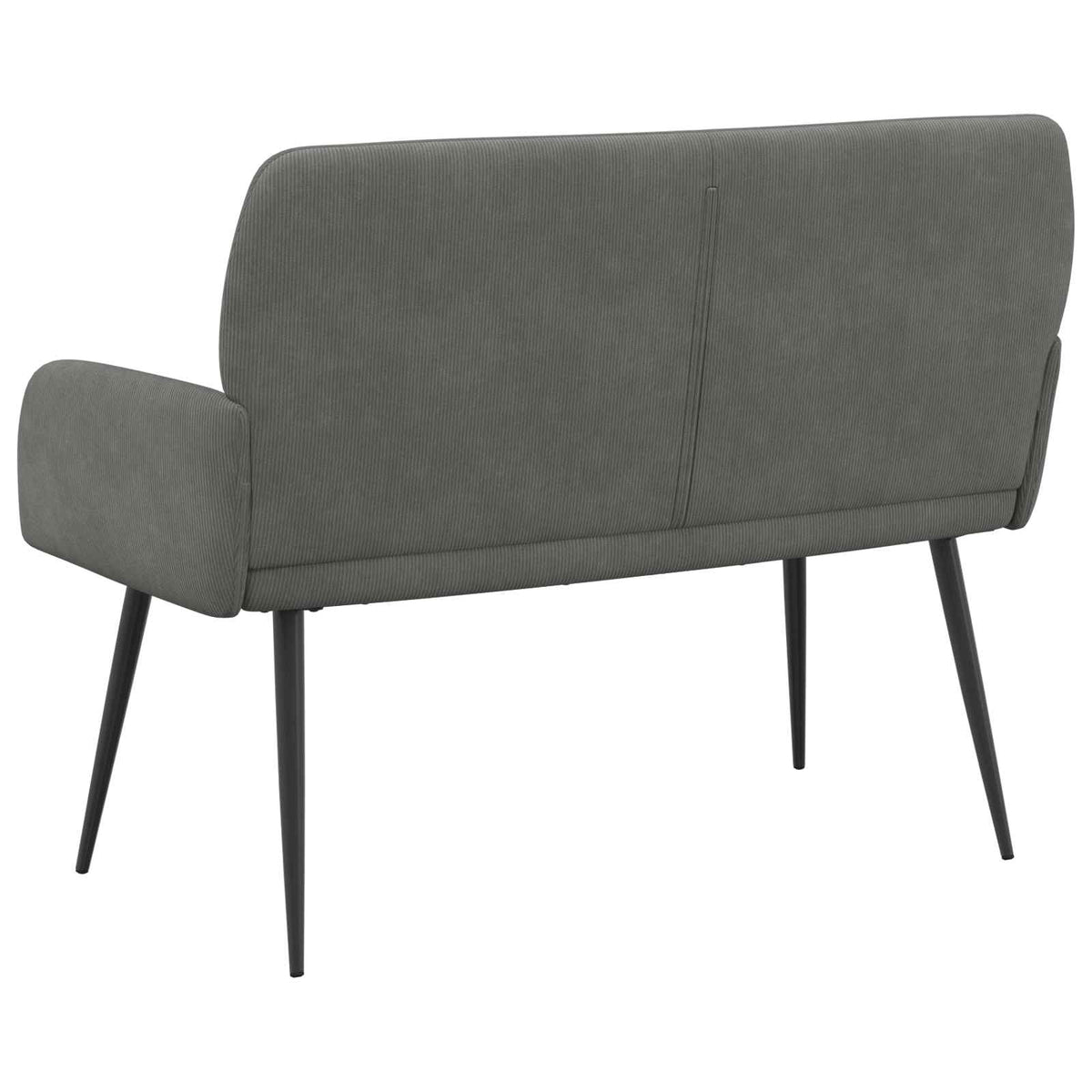 vidaXL Sofa dwuosobowa na metalowych nóżkach 2-osobowy ciemnoszary