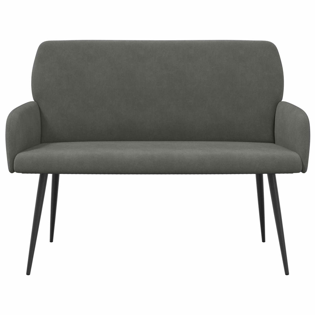 vidaXL Sofa dwuosobowa na metalowych nóżkach 2-osobowy ciemnoszary