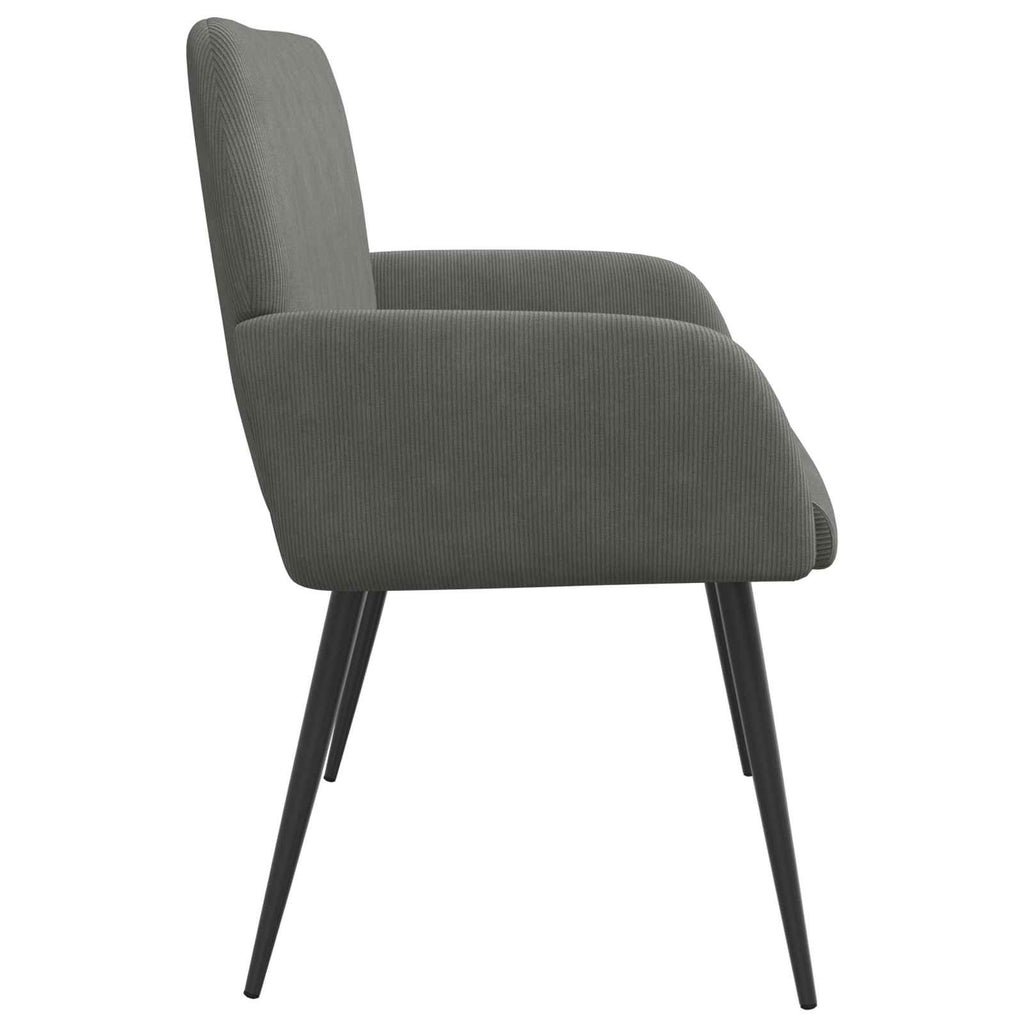 vidaXL Sofa dwuosobowa na metalowych nóżkach 2-osobowy ciemnoszary