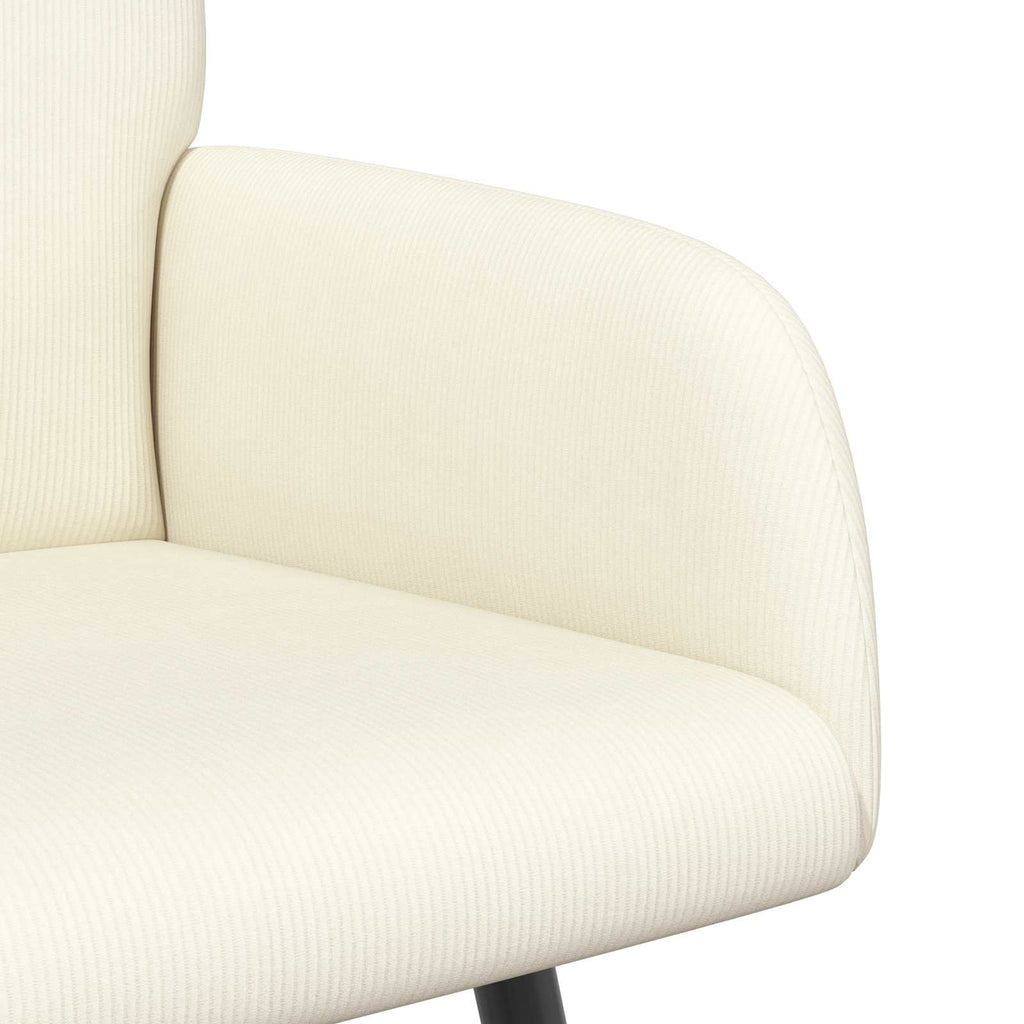 vidaXL Sofa dwuosobowa na metalowych nóżkach 2-osobowy kremowy