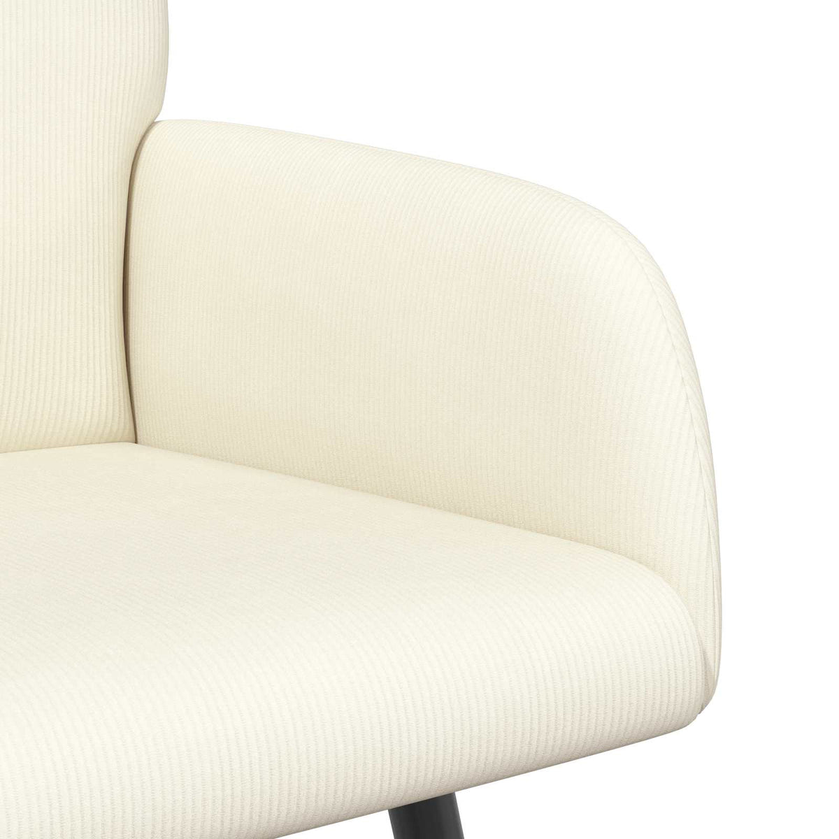 vidaXL Sofa dwuosobowa na metalowych nóżkach 2-osobowy kremowy