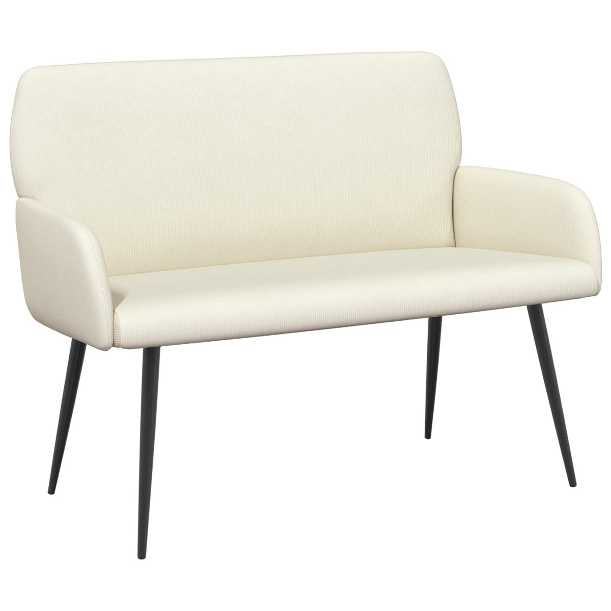 vidaXL Sofa dwuosobowa na metalowych nóżkach 2-osobowy kremowy