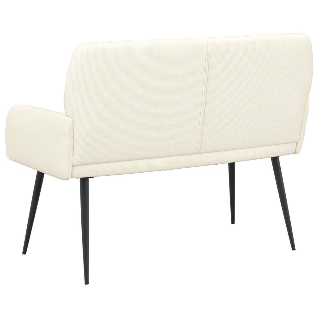 vidaXL Sofa dwuosobowa na metalowych nóżkach 2-osobowy kremowy