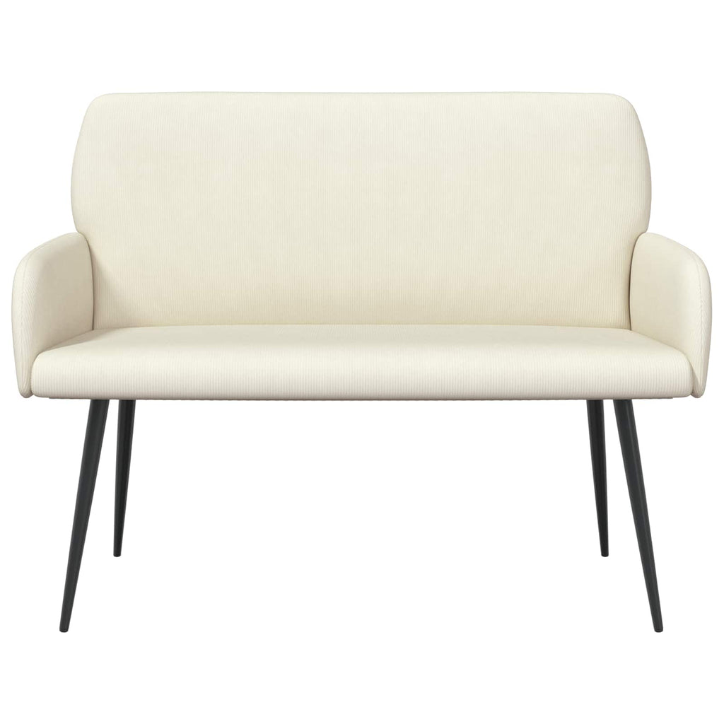vidaXL Sofa dwuosobowa na metalowych nóżkach 2-osobowy kremowy