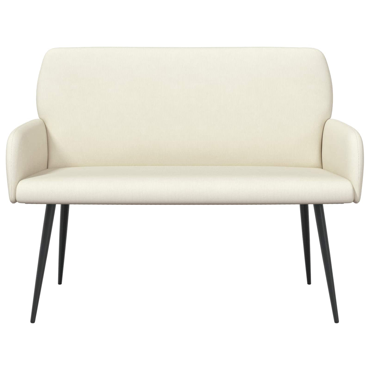 vidaXL Sofa dwuosobowa na metalowych nóżkach 2-osobowy kremowy
